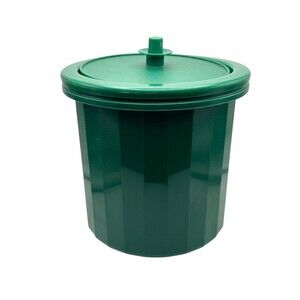 Vintage Tupperware Green Insulated Party Ice Bucket Barware #1683 USA